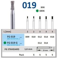 HORICO DIAMOND INVERTED CONE COLLAR FG019