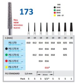 BUR HORICO DIAMOND CONE FG173X