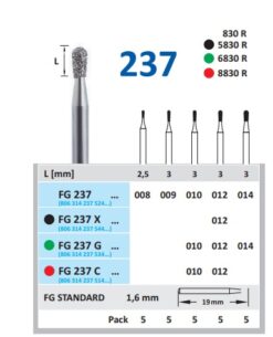 BUR HORICO DIAMOND PEAR FG237