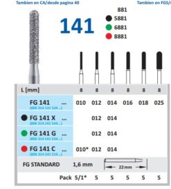 BUR HORICO DIAMOND ROUND CYLINDER FG141
