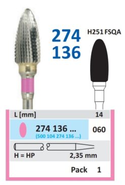 BUR HORICO TUNGSTEN CARBIDE CUTTER 274136060