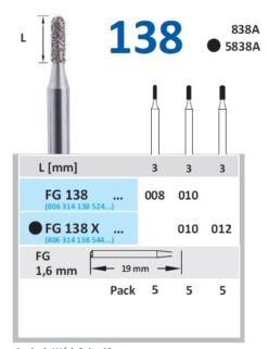 BUR HORICO DIAMOND CYLINDER FG138010